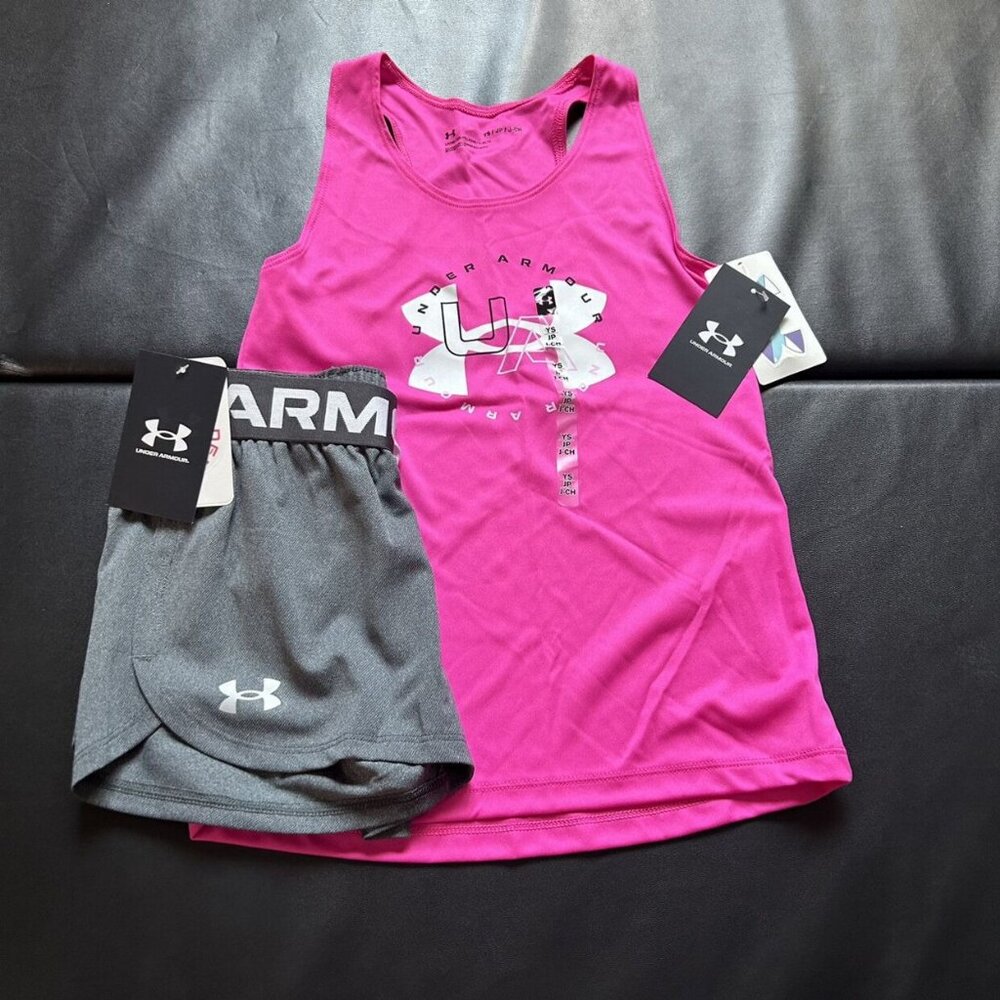 NWT Under Armour Athletic Set Girls Youth Size Small
